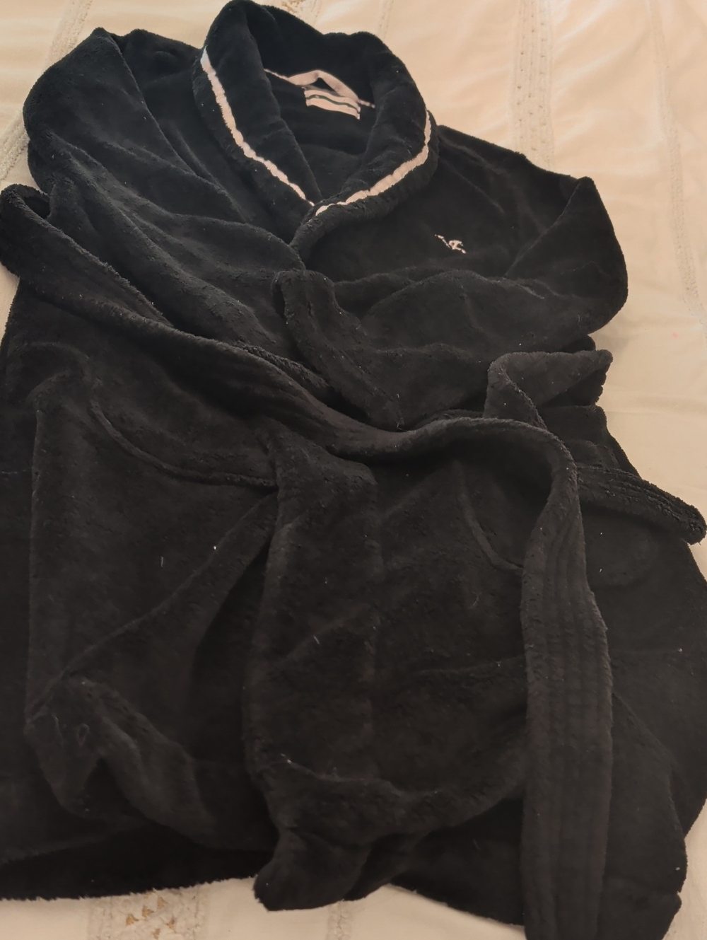 Victoria's Secret Black Robe with Trim